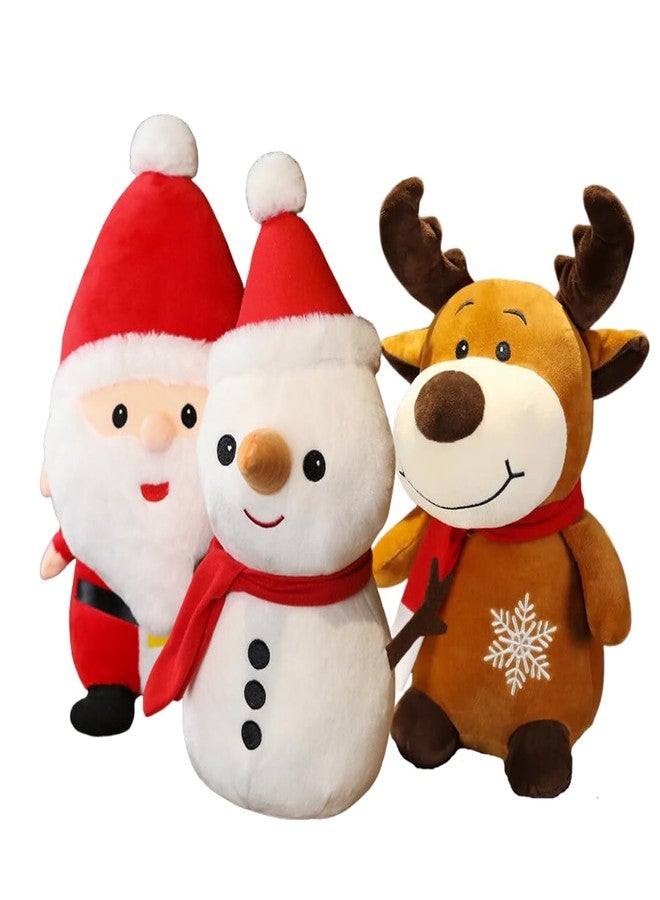 TechMax Solution Cute Santa Claus, Reindeer, Snowman Christmas Toy Plushies - Image 1